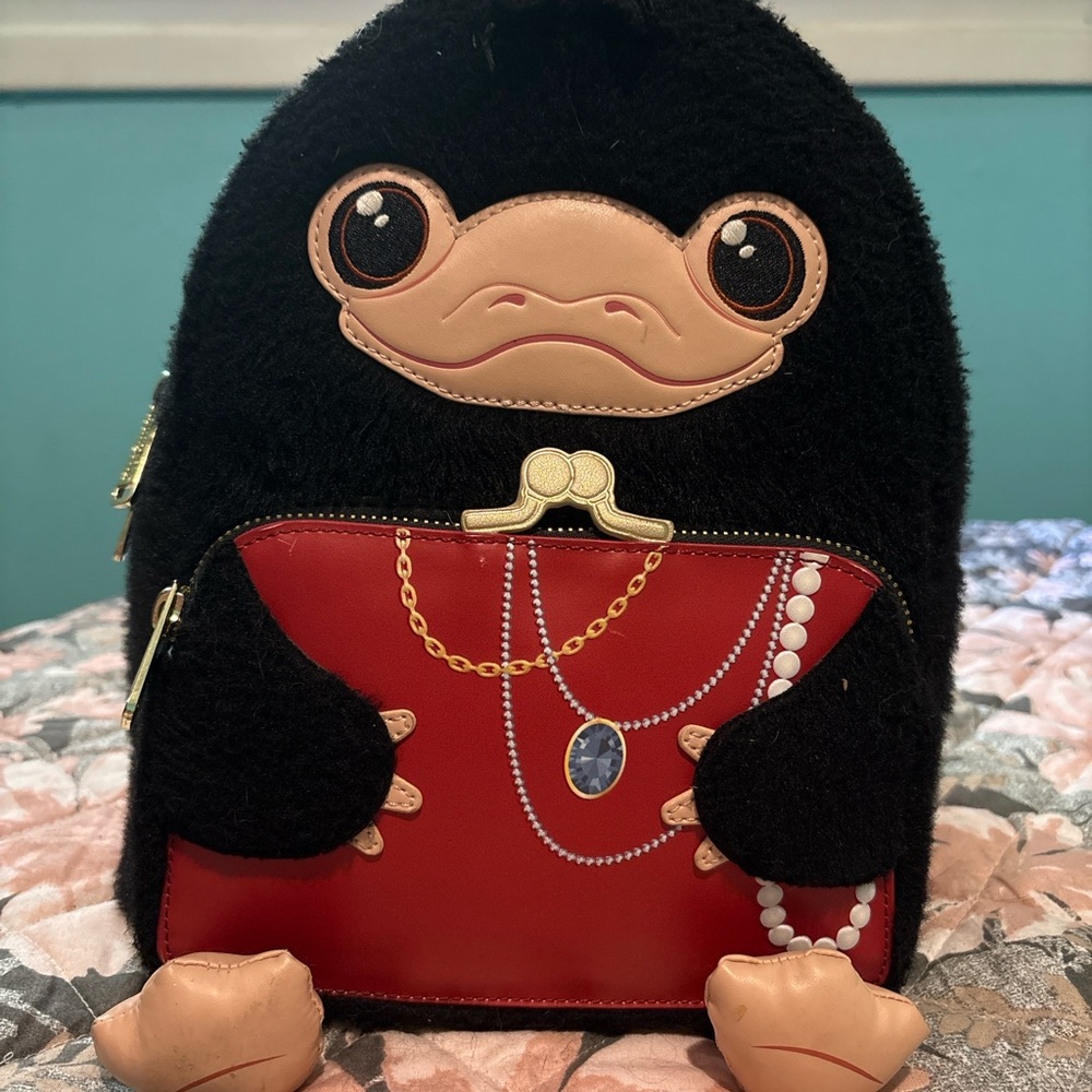 Loungefly Black and Red Creature Backpack